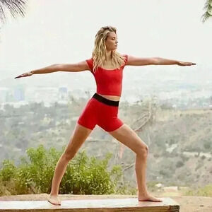 Free People Movement Prajna Short in Red NWOT M/L